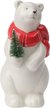 Фигурка керамическая Медведь с елочкой 17см, красно-белый, SYTCA-3824030 Фигурка керамическая Медведь с елочкой 17см, красно-белый, SYTCA-3824030