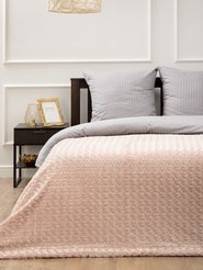 Плед искусственный мех 220х240 барашек бежевый