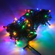 Электрогирлянда внешняя Нить 10м 100LED IP44, мультиколор, контролер, с коннектором, черный кабель