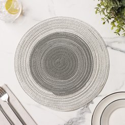 Салфетка сервировочная Доляна Градиент 30см серый полипропилен