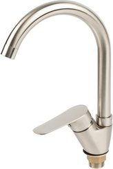 Смеситель для кухни с высоким изливом FT412-313 POLISHED матовый никель