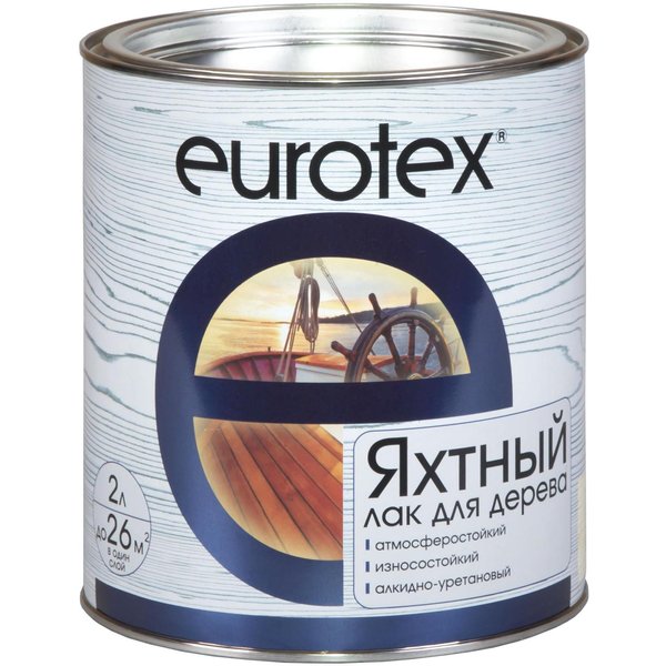 Лак яхтный Eurotex Premium полуматовый 2л