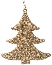 Украшение подвесное Ёлочка в золоте 9x9,5х1см 89085