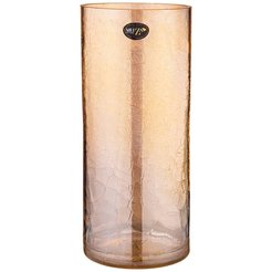 Ваза Muza Cracle Amber стекло оранжевый 35см