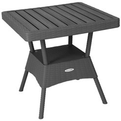 Стол садовый Rattan Ola Dom 75,5х74,5х76см квадратный антрацит