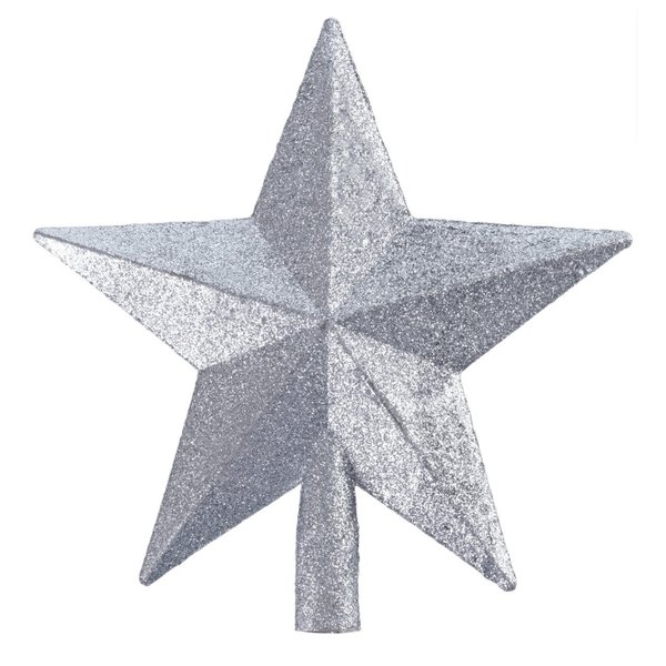 Верхушка елочная Звезда 19см, серебро, SYSDX 332154