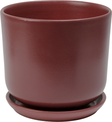 Горшок керамический Бургунди d22см h19см v5,4л, цилиндр, бордо