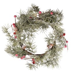 Венок новогодний 35см с шишками SYWC-0321153