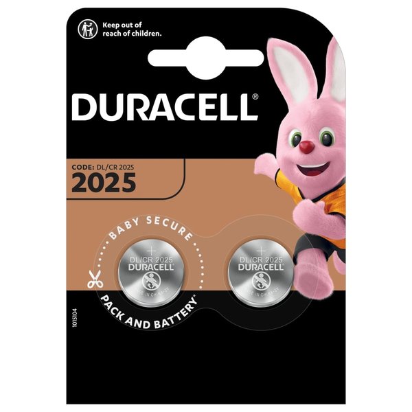 Батарейка литиевая Duracell CR2025 2шт