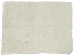 Коврик из искусственной овчины белый 80х110см прямоугольный