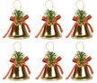 Набор украшений Колокольчики 6шт 5х4,5см, цвет: золото, SYLDA-512162 Набор украшений Колокольчики 6шт 5х4,5см, цвет: золото, SYLDA-512162