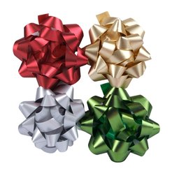 Бант 4шт 9см разноцветные SYXXH-362245