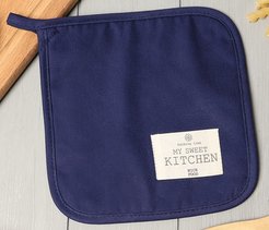 Прихватка Этель Kitchen цв.синий 19х19см саржа, 100% х/л