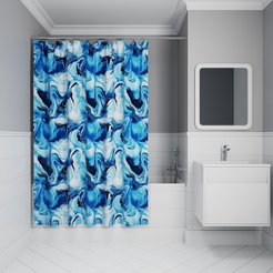 Штора для ванной IDDIS 200x180см BX04P18i11, полиэстер