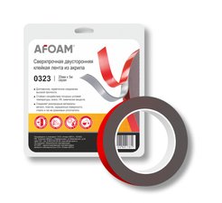 Лента акриловая двухстороняя AFOAM 20мм серый 5м