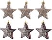 Набор украшений Звезды 6шт 6х2,5см, кофе+шампанское, SYQC-0123070