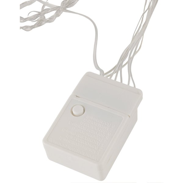 Электрогирлянда внутренняя Занавес 3х2,4м 720LED, теплый белый, с контролером, с коннектором, прозрачн.кабель