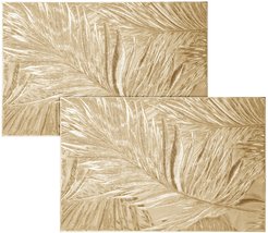 Набор салфеток сервировочных Lefard Золотые листья 45х30см 2шт пластик