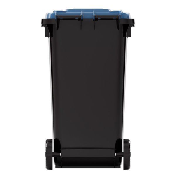 Бак для мусора 240л на колесах черно-синий М5938