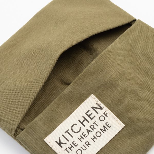 Набор кухонный Этель Kitchen зеленый (прихватка 19х19, прихватка-рукавица 18х29)