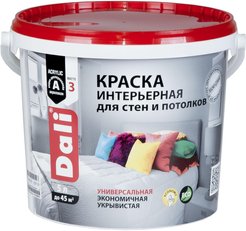 Краска акриловая Интерьерная DALI глубокоматовая цвет Белый База А (5л)