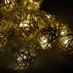 Электрогирлянда-нить внутренняя Шар плетённый 5м 20LED, теплый белый FB20-5ww