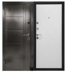 Дверь входная Форпост-65 антик серебро белый матовый 860х2050мм левая