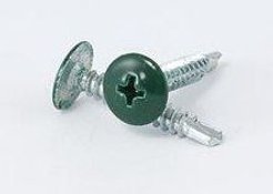 Саморез с прессшайбой со сверлом зеленый RAL 6005 4,2х25 (150шт) №395