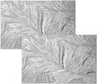 Набор салфеток сервировочных Lefard Серебряные листья 45х30см 2шт пластик