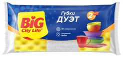 Губка д/посуды Фрекен БОК/BIG City Дуэт 9,6х7х4,5см 2шт