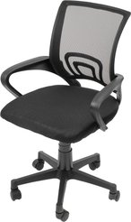 Кресло поворотное OC-6192 сетка/ткань, черный