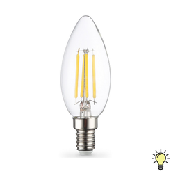 Лампа светодиодная Filament 351513 LED C35 15W E14 Свеча 2700K 220-240V