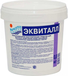 Средство для бассейнов Эквиталл коагулянт, порошок 0,8кг