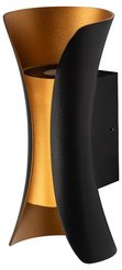 Светильник светодиодный настенный уличный ЭРА WL42 BK+GD 10Вт 3500К черный/золото IP54
