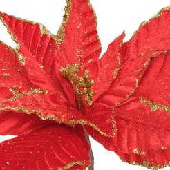 Цветок декоративный 31см красный 89448