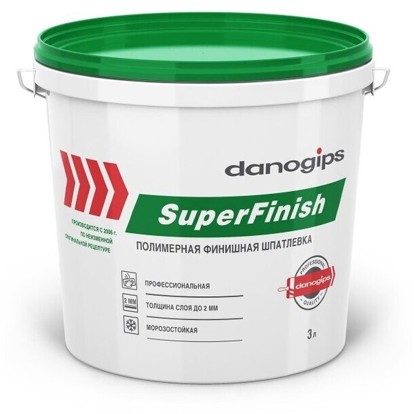 Шпаклевка готовая Шитрок/Danogips SuperFinish 3л