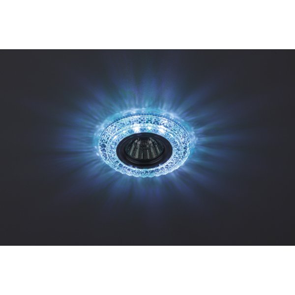 Светильник с подсветкой ЭРА DK LD3 SL/WH+BL прозрачный/белая+голубая