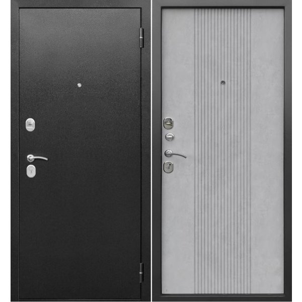 Дверь входная Nova Серебро бетон снежный 960х2050мм левая