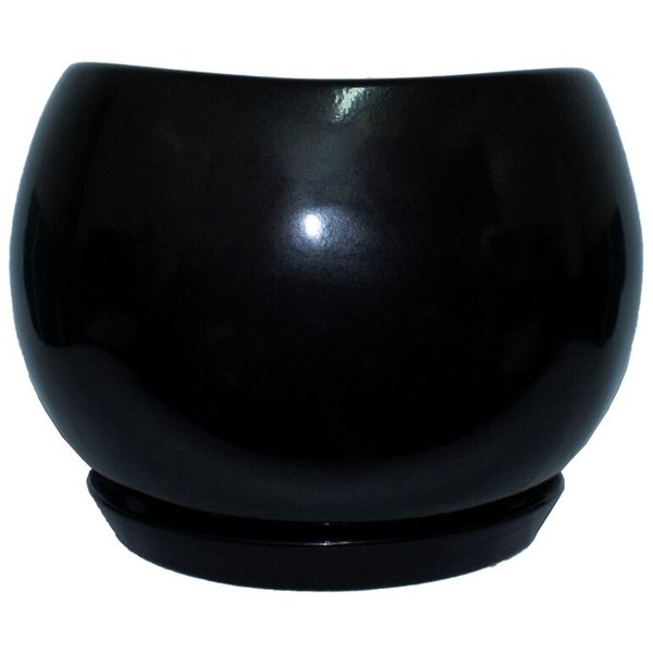 Горшок керамический Адель №3 черный d12,5 V1,2л h11,5