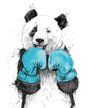 Картина Панда в боксе 40х50