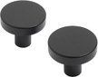 Ручка-кнопка BL матовый черный StahlBuro AP2401 2шт