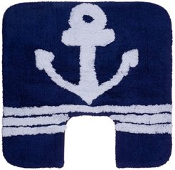 Коврик для туалета 50х50см Royal navy синий, хлопок