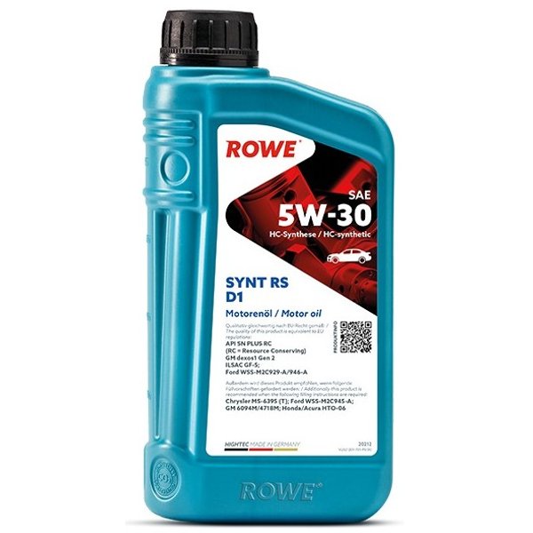 Масло моторное Rowe Hightec Synt RS D1 SAE 5W-30 синтетическое 1л 