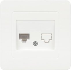 Розетка компьютерная RJ45 Intro Style цвет белый