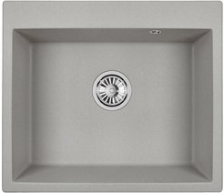 Мойка для кухни врезная Granula 6001 60х52см глубина чаши 20см, кварц, серый
