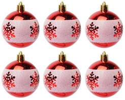 Набор шаров 6шт 6см красный SYQC-012122