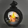 Фонарь светодиодный Снеговичок 8,5х5х12см, цвет: черный, теплый белый свет, SYLZC-2322020