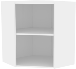 Корпус шкафа навесной угловой для 1-го фасада Микс 61х72х61см Белый