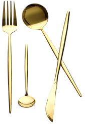 Набор столовых приборов Дорого внимание With love (ложка+вилка+нож+ложка чайная) нерж.сталь