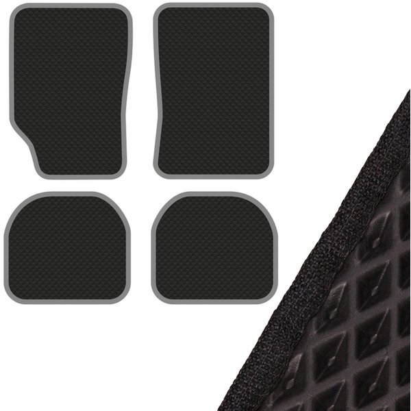 Коврик салона SKYWAY (4 предмета) универсальный EVA черный (68х47,68х46,46х40,46х40)